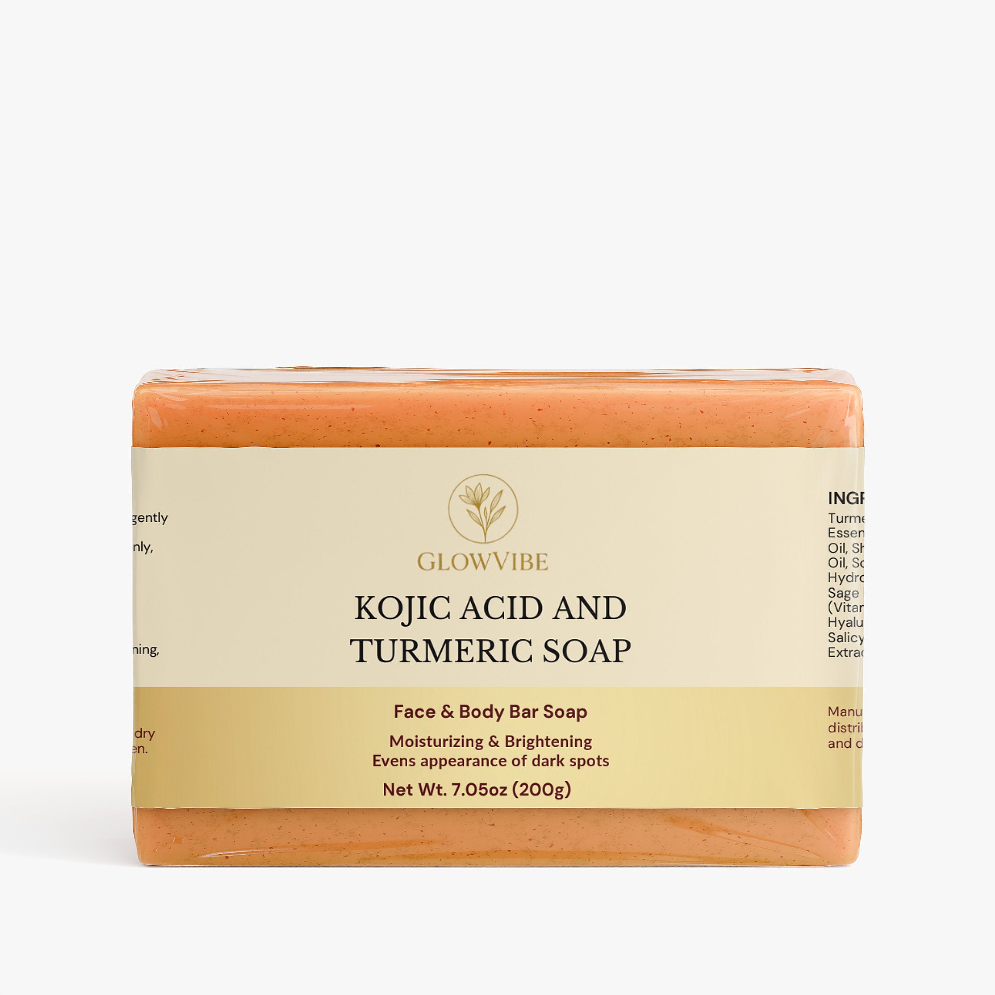 Kojic acid and turmeric soap